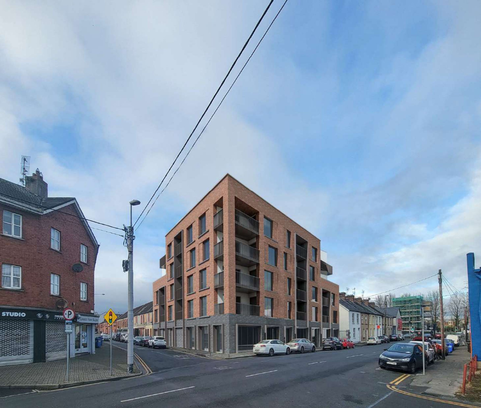 Lelia Street apartments, city-centre corner infill, Limerick City
